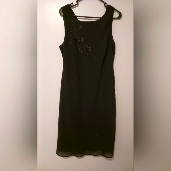 Wlow Rydel Amanda Lane | Dresses | Amanda Lane Blk Sequin Embellished Evening ...